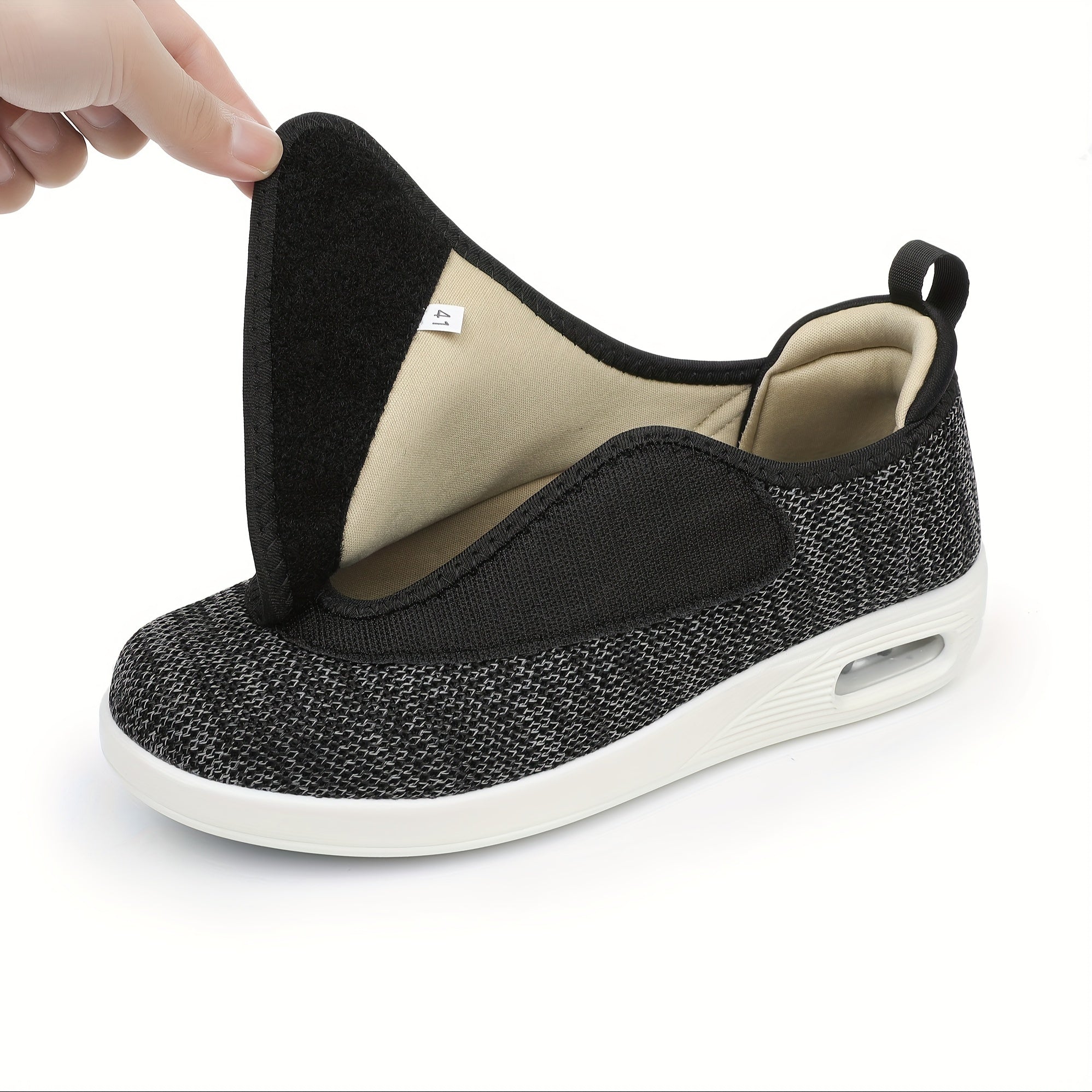 Women's Breathable Mesh Sneakers Adjustable Hook and Loop Cloth Shoes