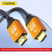 8K HDMI Cable 8K60Hz 4K120Hz Support 3D for PS5 UHD TVs PCs Aluminum Alloy