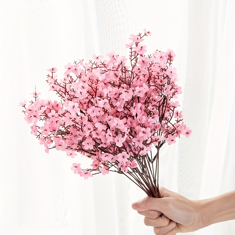 Artificial Cherry Blossom Flowers Set 4 Lifelike for Weddings Home Decor