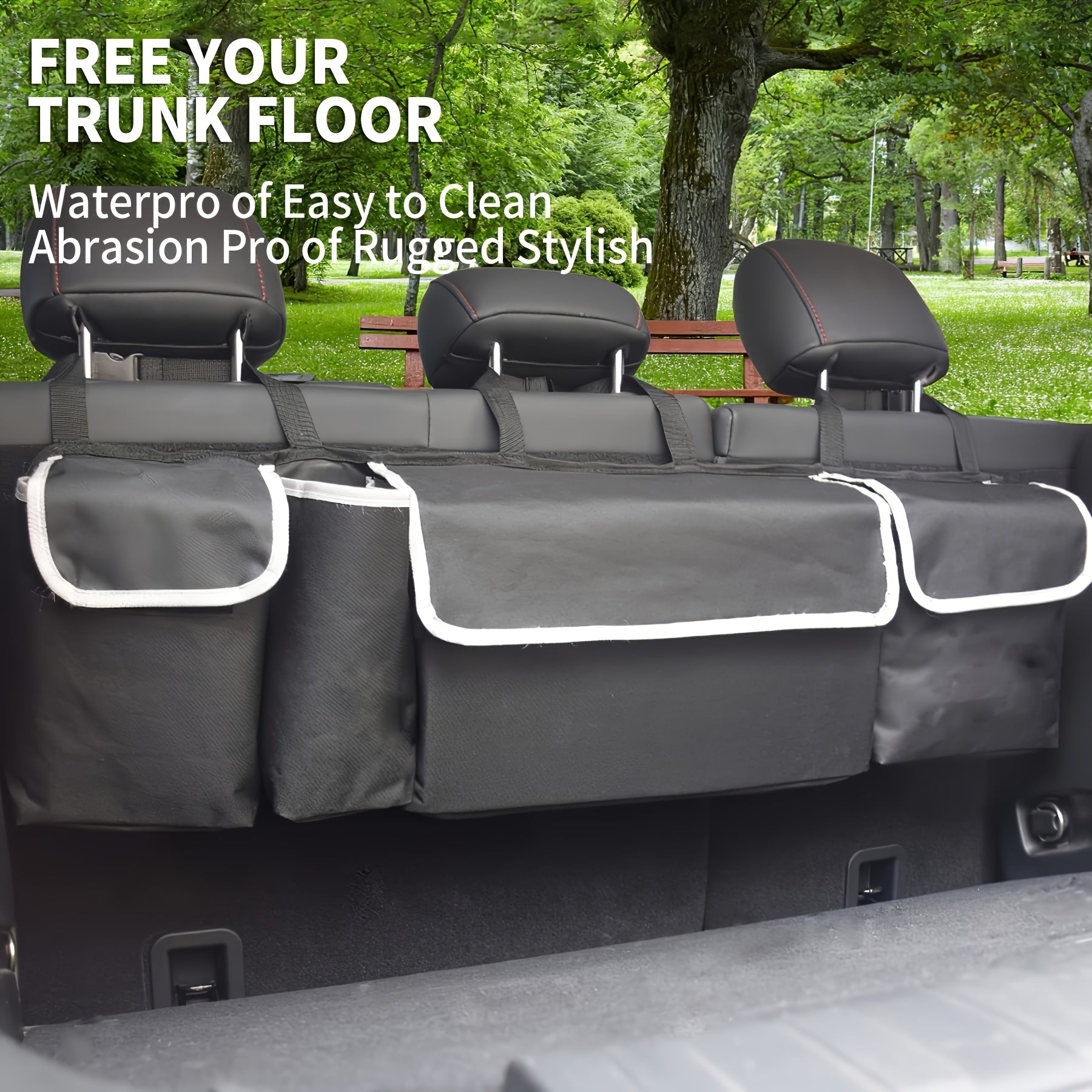 Органайзер для багажника автомобиля из Oxford-материала, многофункциональный с карманами и ремнями