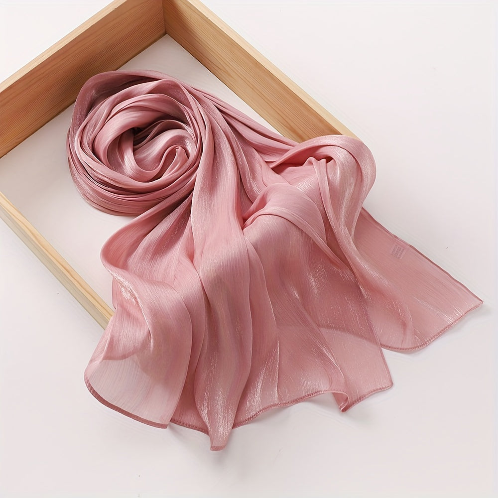 Pleated Crinkled Glitter Chiffon Hijab for Elegant Muslim Headwear