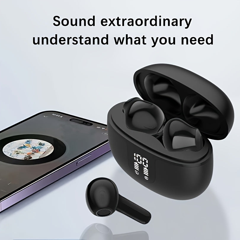 Wireless In-Ear Headphones with HiFi Sound Noise Cancellation Long Battery Life