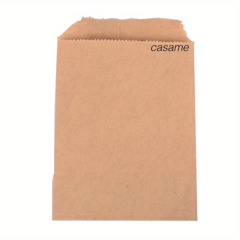 50pcs Kraft Paper Bags 15x10cm Wave Dot Brown and Wine Red for Gifts and Events