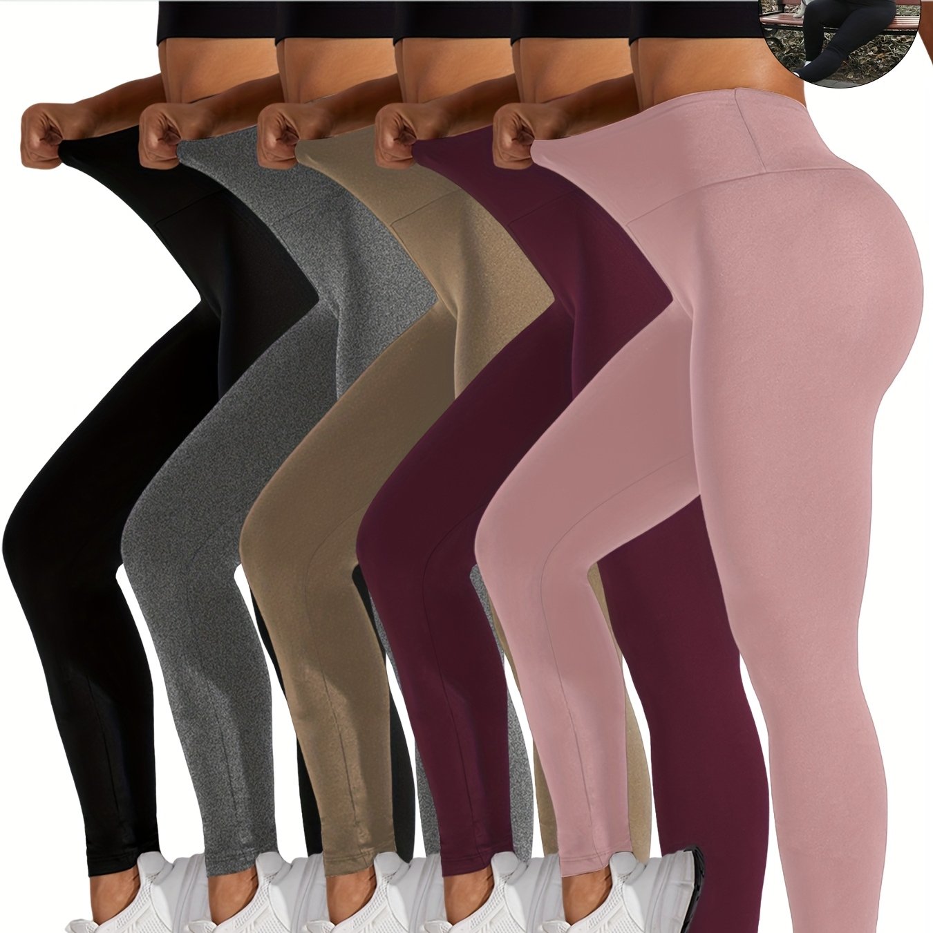 Plus Size Soft Leggings for Women High-Rise Tummy Control Workout Pants