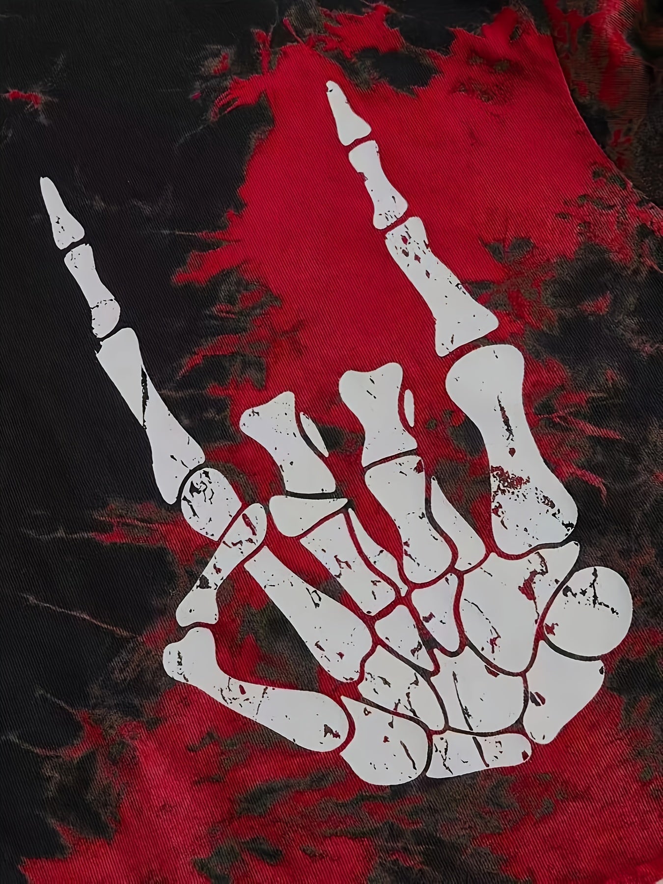 Women's Tie Dye Skull Print Crop Top for Music Festivals and Loungewear