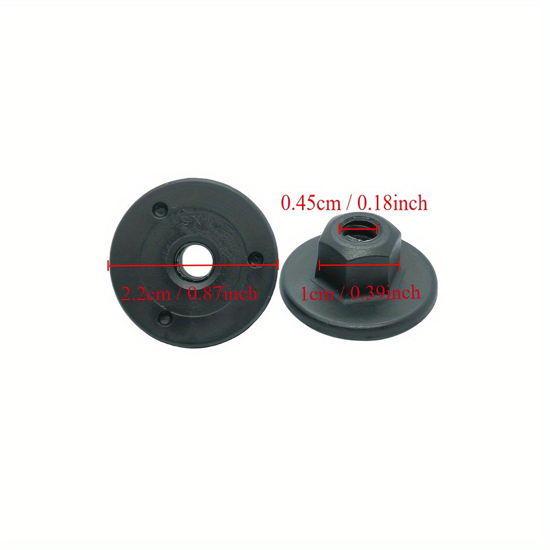 10 piezas de sujetadores de plástico para la placa de aislamiento del chasis del coche, tuercas de guardabarros