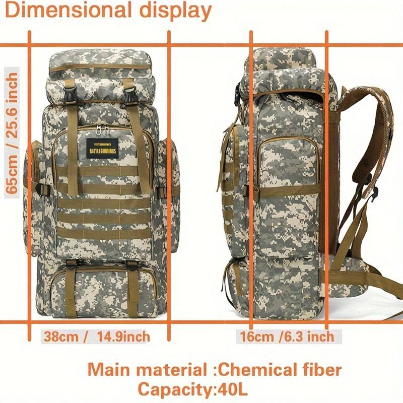 Waterproof Oxford Cloth Camo Travel Backpack 50L for Outdoor Adventures