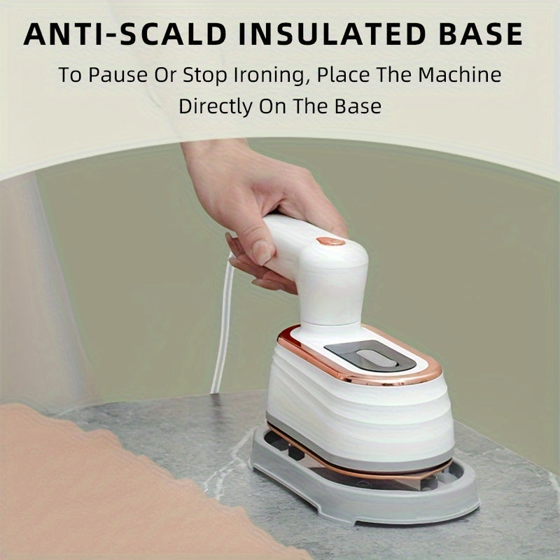 Black and White Handheld Garment Steamer 1200W with Large Soleplate for Home Travel