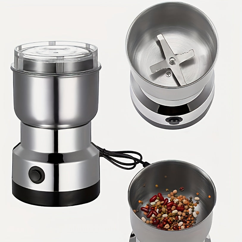 Stainless Steel Electric Coffee and Spice Grinder 300W Mini with 4 Blades