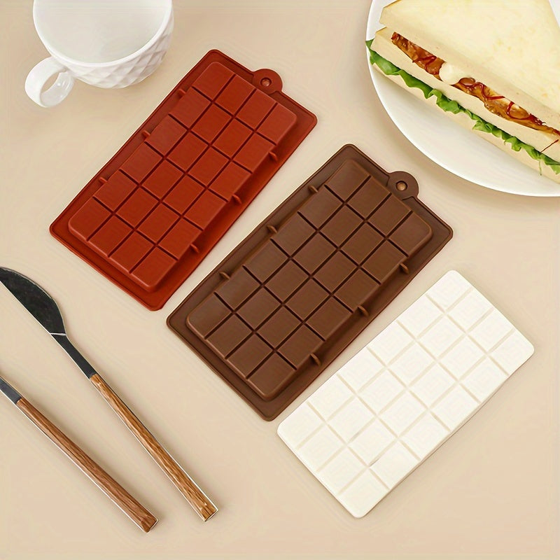 Silicone Chocolate Bar Mold Non-Toxic Flexible Kitchen Tool for Holiday Baking
