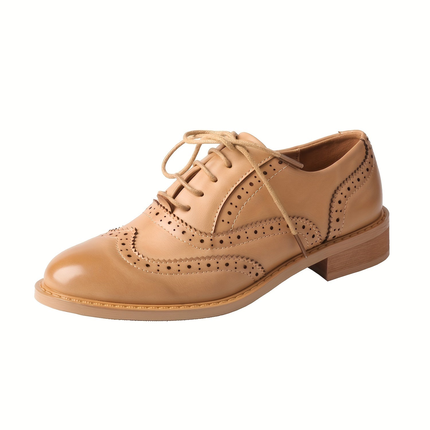 Women's Retro Lace Oxford Shoes Microfiber Cover TPU Sole Comfortable