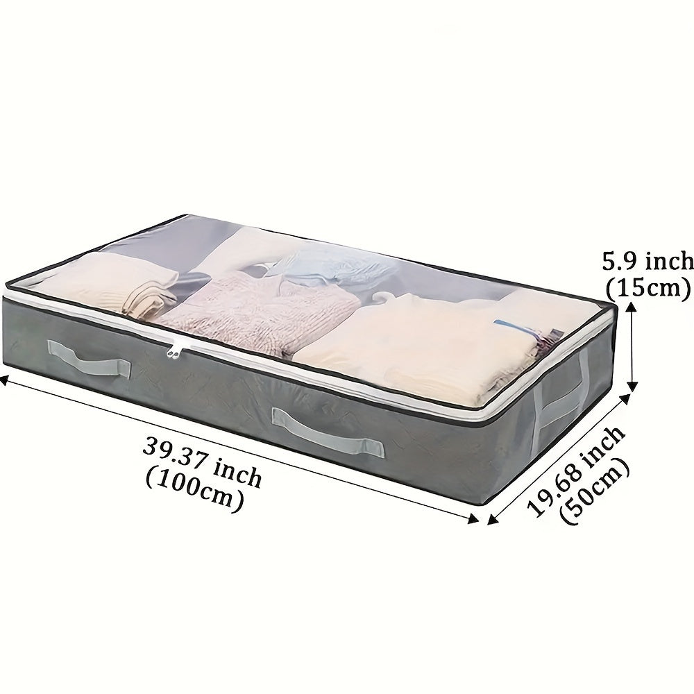 Extra Large Under Bed Storage Bag with Handles for Clothing Bedding Linens