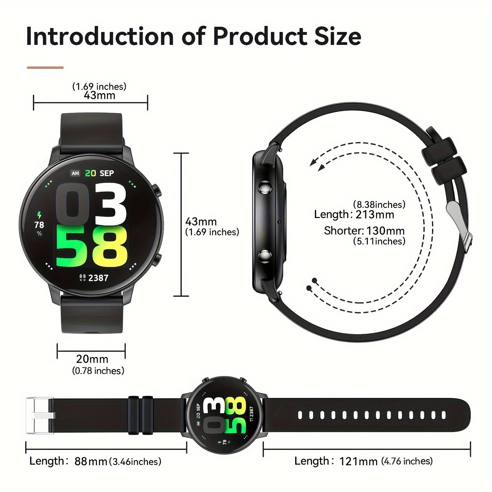 Women's Smartwatch with 3.53cm Display Wireless Calling Voice Assistant and Sports Modes