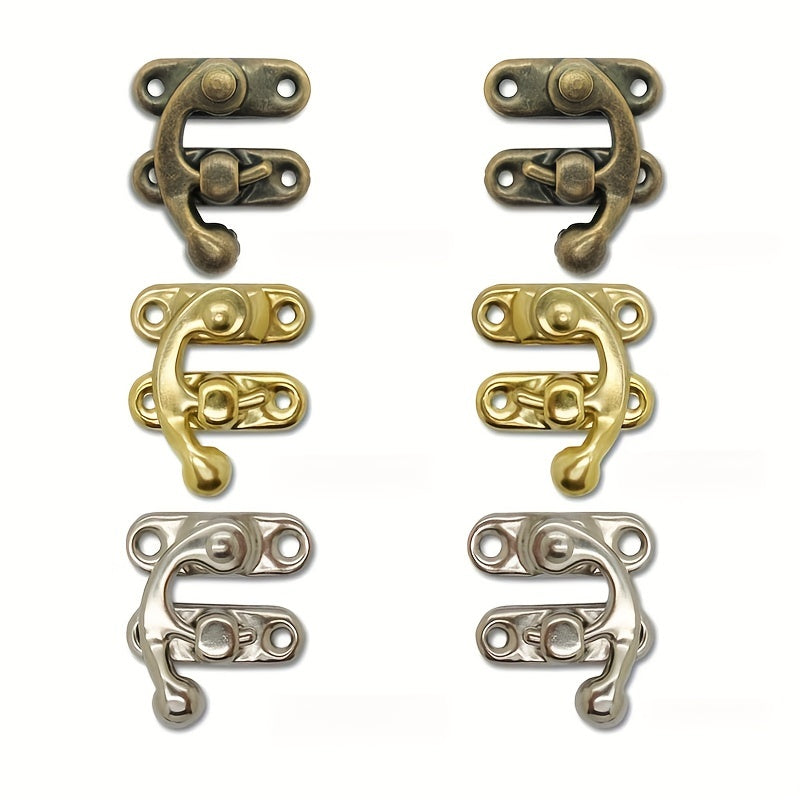 10pcs Antique Bronze Iron Padlock Hasps with Screws 27x32mm for Jewelry Boxes Furniture Hardware