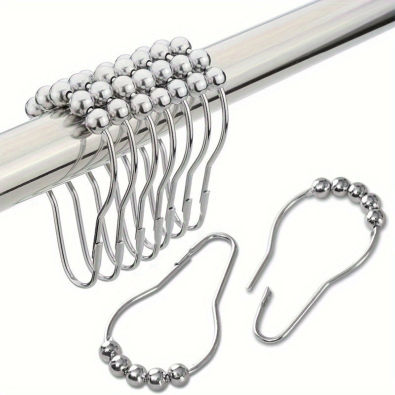 Set of 12 Novelty Stainless Steel Bathroom Hooks for Hanging Towels and Robes