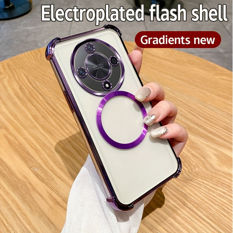 Luxury Heavy-Duty Shockproof Phone Case for Honor X7b X9 Series with Airbags and Magnetic Coil