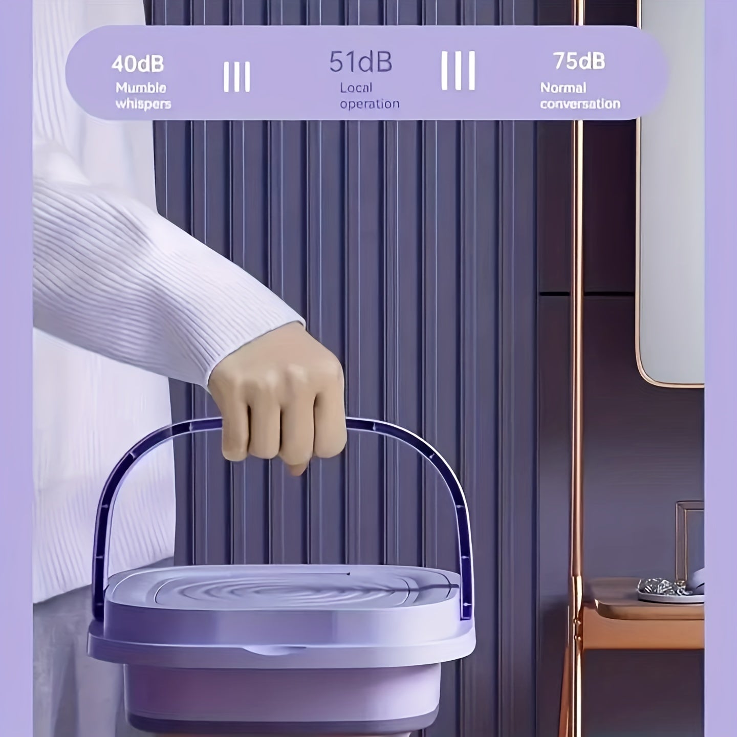 Lavadora mini plegable de 8L para cargas pequeñas, lavadora portátil para viajes