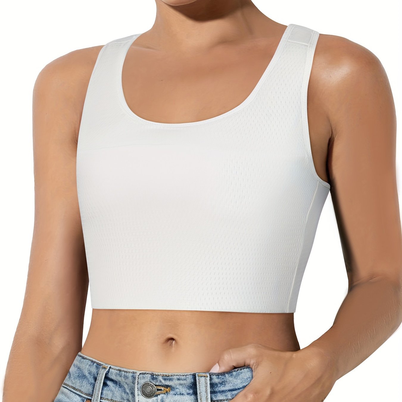 Women's Post-Surgery Recovery Tank Top Breathable Nylon Spandex Sleeveless Vest for Healing