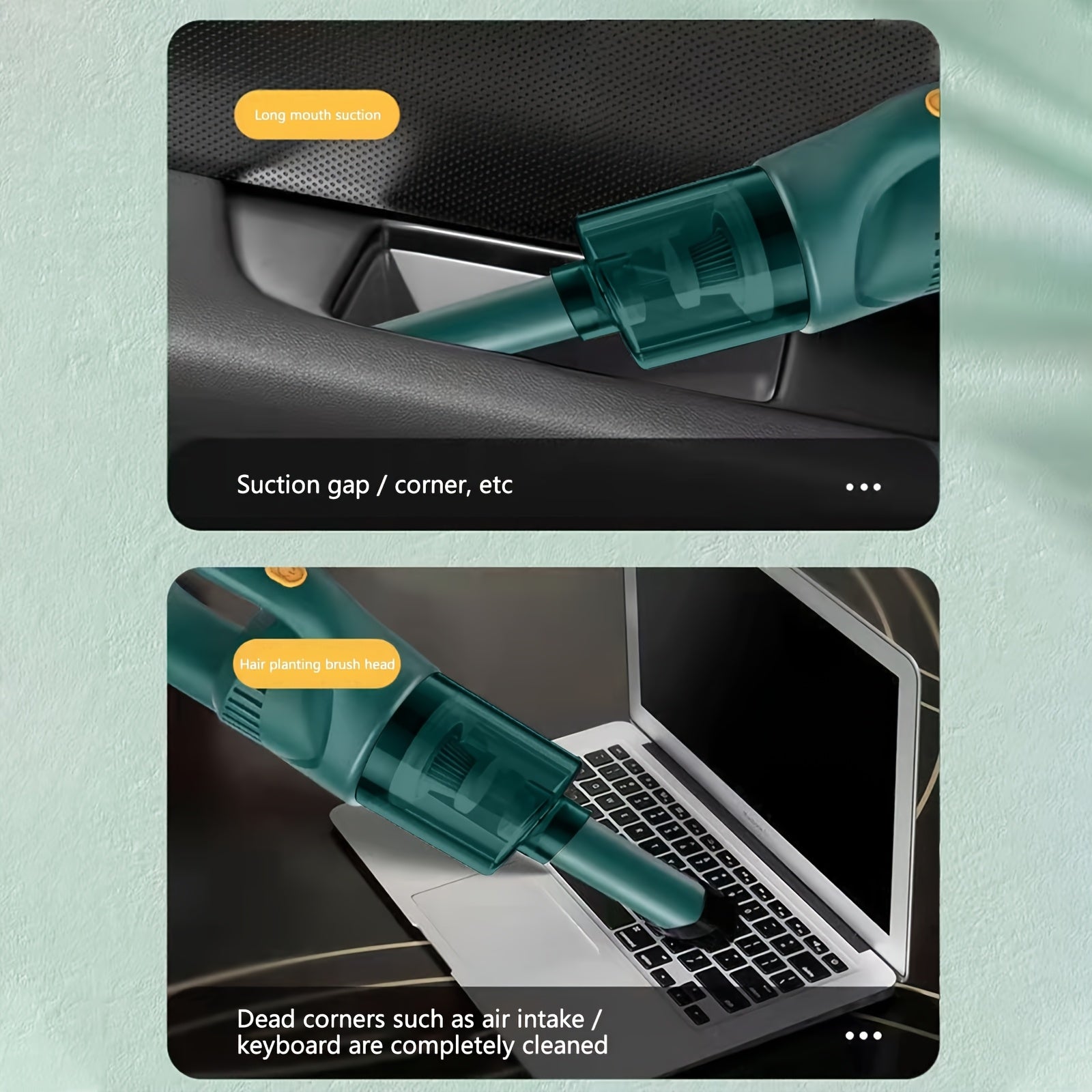 Portable Handheld Vacuum Cleaner for Home and Car 15Kpa Powerful Suction