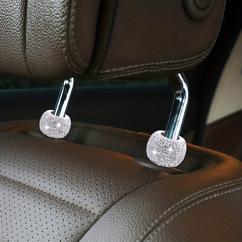 Women Car Interior Rhinestone Headrest Decoration Ring