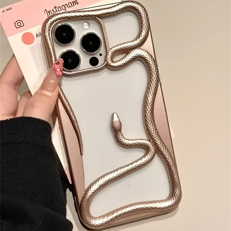 Hollow Snake TPU Phone Case for iPhone 12 13 14 15 Pro Max Unisex