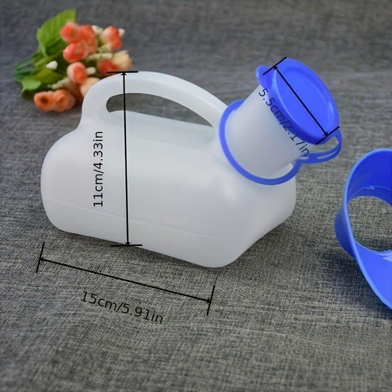 Unisex Portable Travel Toilet Plastic Urinal 33.8oz Leak-Proof With Handle