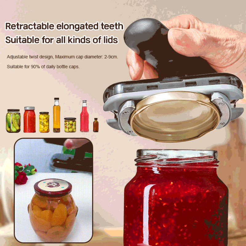 Adjustable Manual Jar Opener Kitchen Tool for Easy Lid Removal Plastic