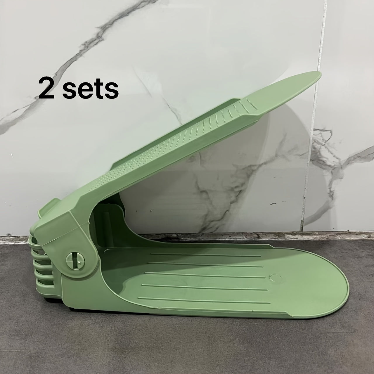 Kiyim shkaflari uchun ikki qatlamli poyabzal javoni, joyni tejash, sozlanadigan darajalar