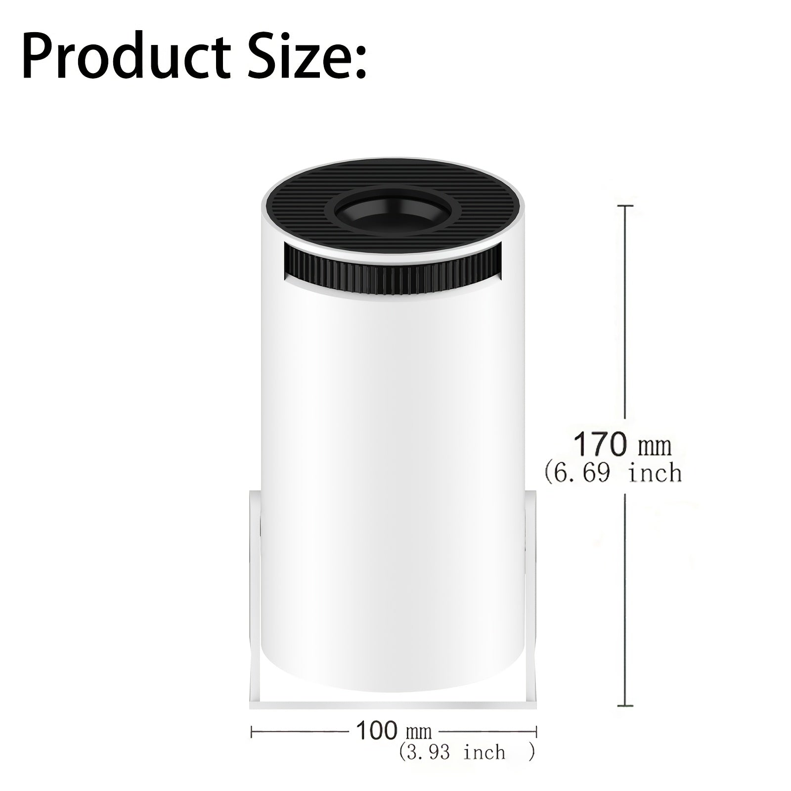 Mini Portable Projector 4K HD Android Smart Wi-Fi 6 3000 Lumens 180° Rotation