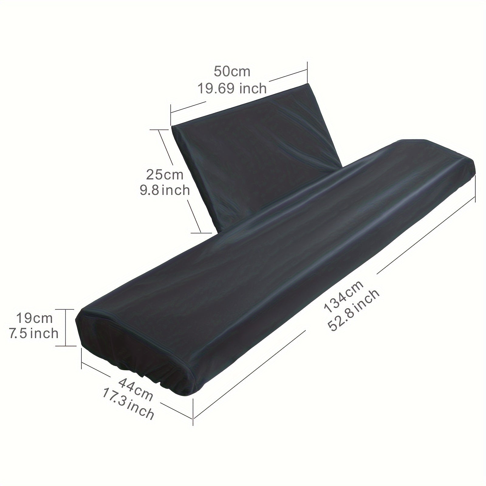 Чёрный полиэстеровый чехол для цифрового пианино с 88 клавишами, защитный чехол для электропианино и цифровых пианино с подставкой для нот