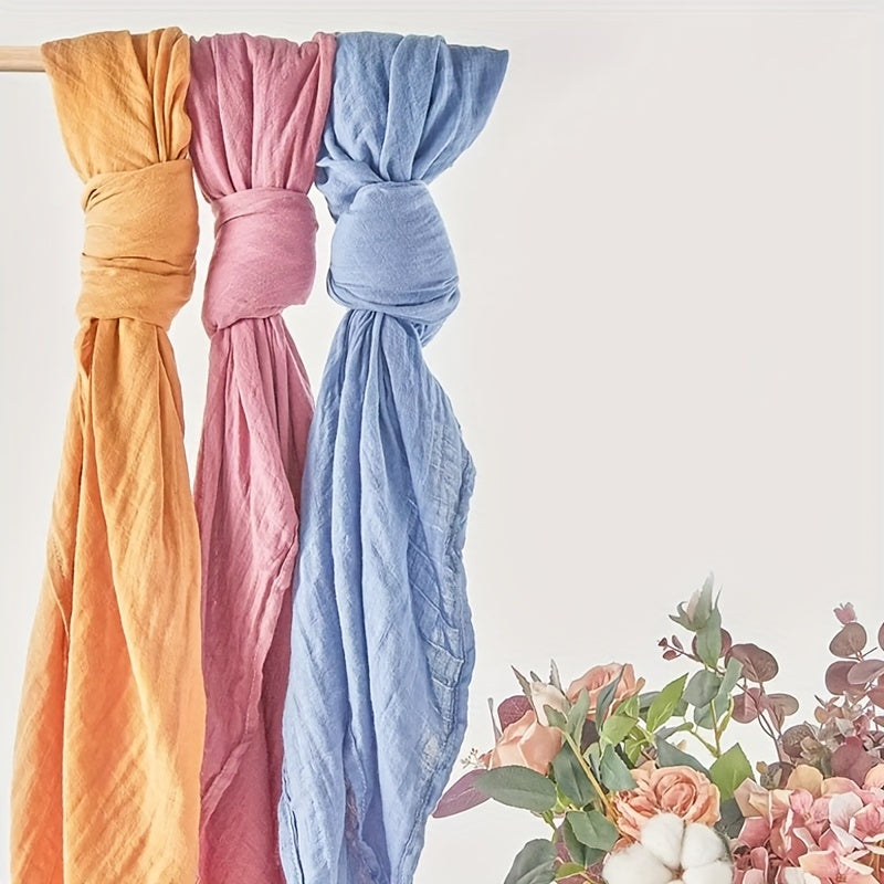 Muslin Swaddle Blanket for Newborns and Babies Solid Color Cotton Multi-Functional Wrap Towel