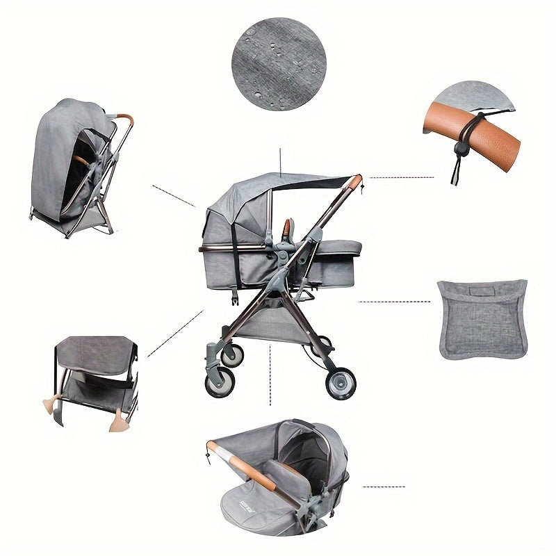 Linen Stroller Sunshade for Baby Safety and Comfort