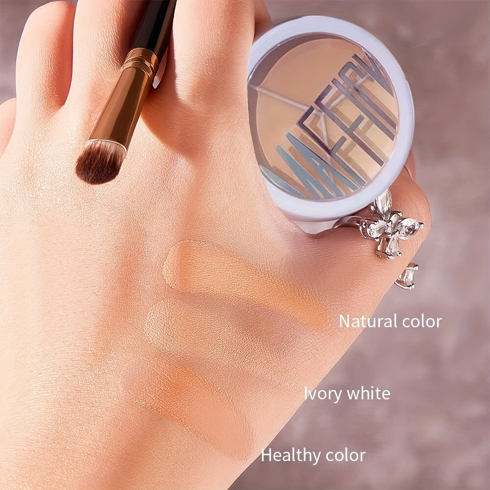 Tricolor Concealer Cover Foundation Palette Waterproof Full Coverage Moisturizing