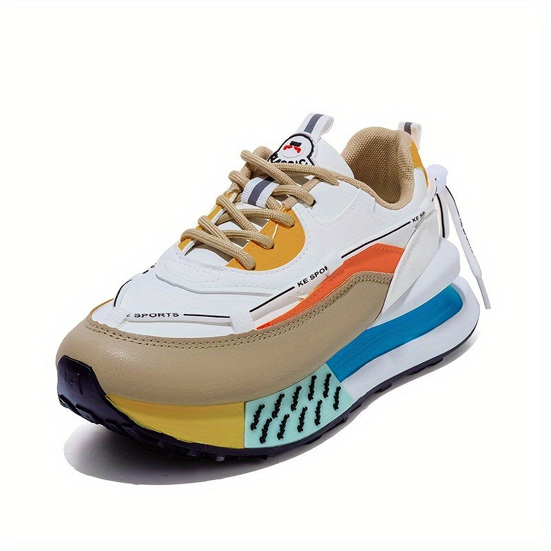 Women's Low-Top Lace-Up Casual Sneakers Breathable Fabric All-Season Comfort