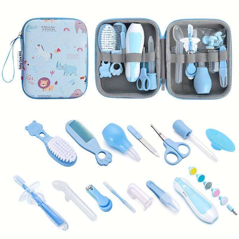 Kids' 14-Piece Grooming and Health Care Kit for Boys and Girls Pink or Blue