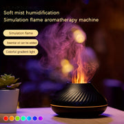 USB-Powered Soundwave Humidifier with 7-Color Flame Aromatherapy Light