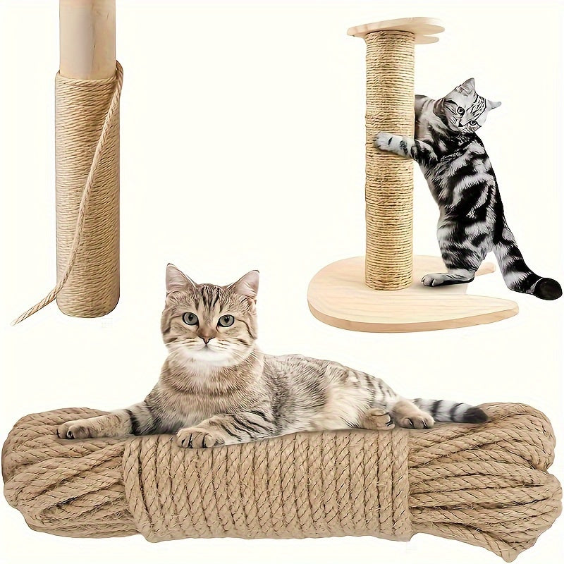 Cuerda de sisal natural de 10m para rascar gatos y protección de muebles