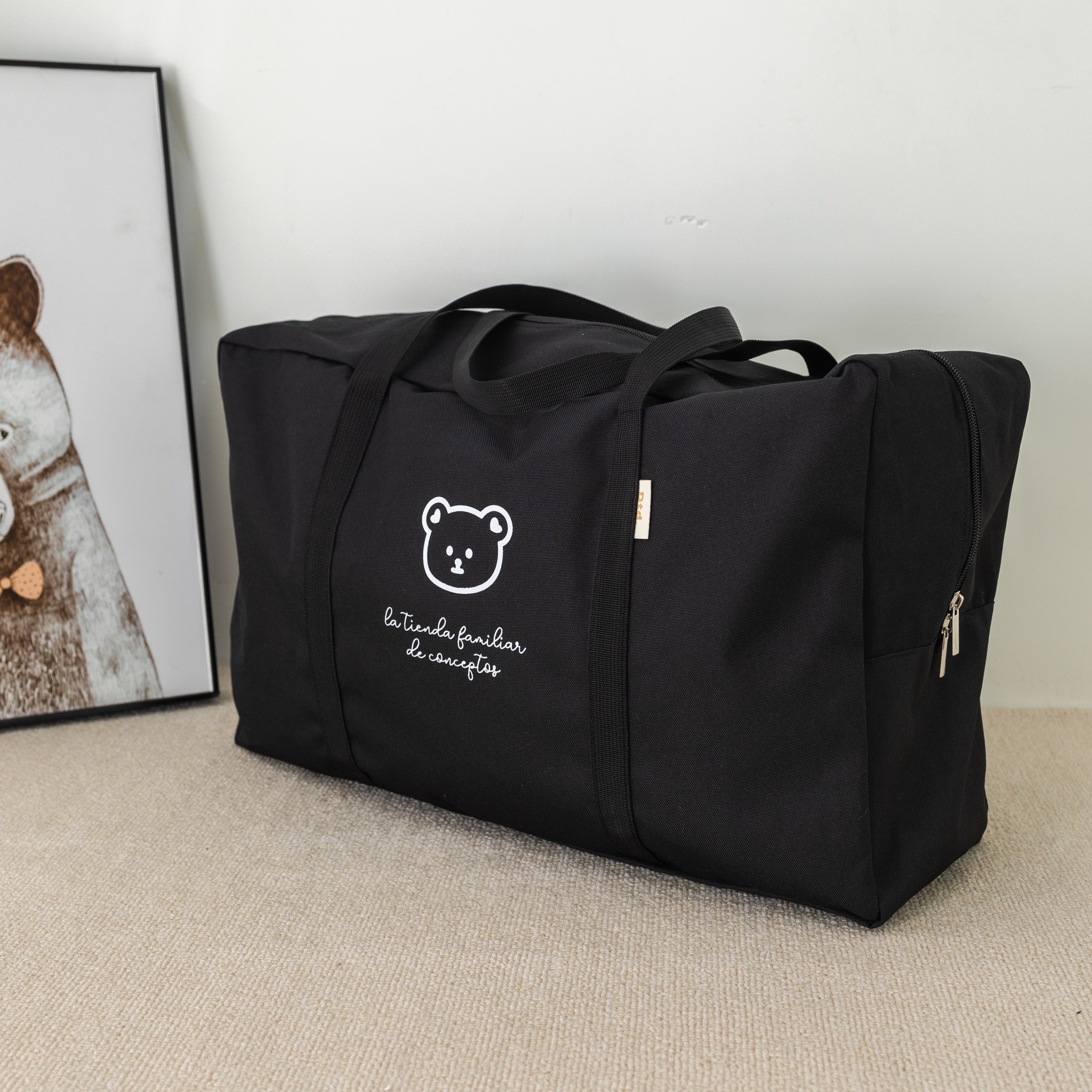 Maternity Bag Organizer with Large Capacity for Clothes and Blankets Khaki Black Durable Tote