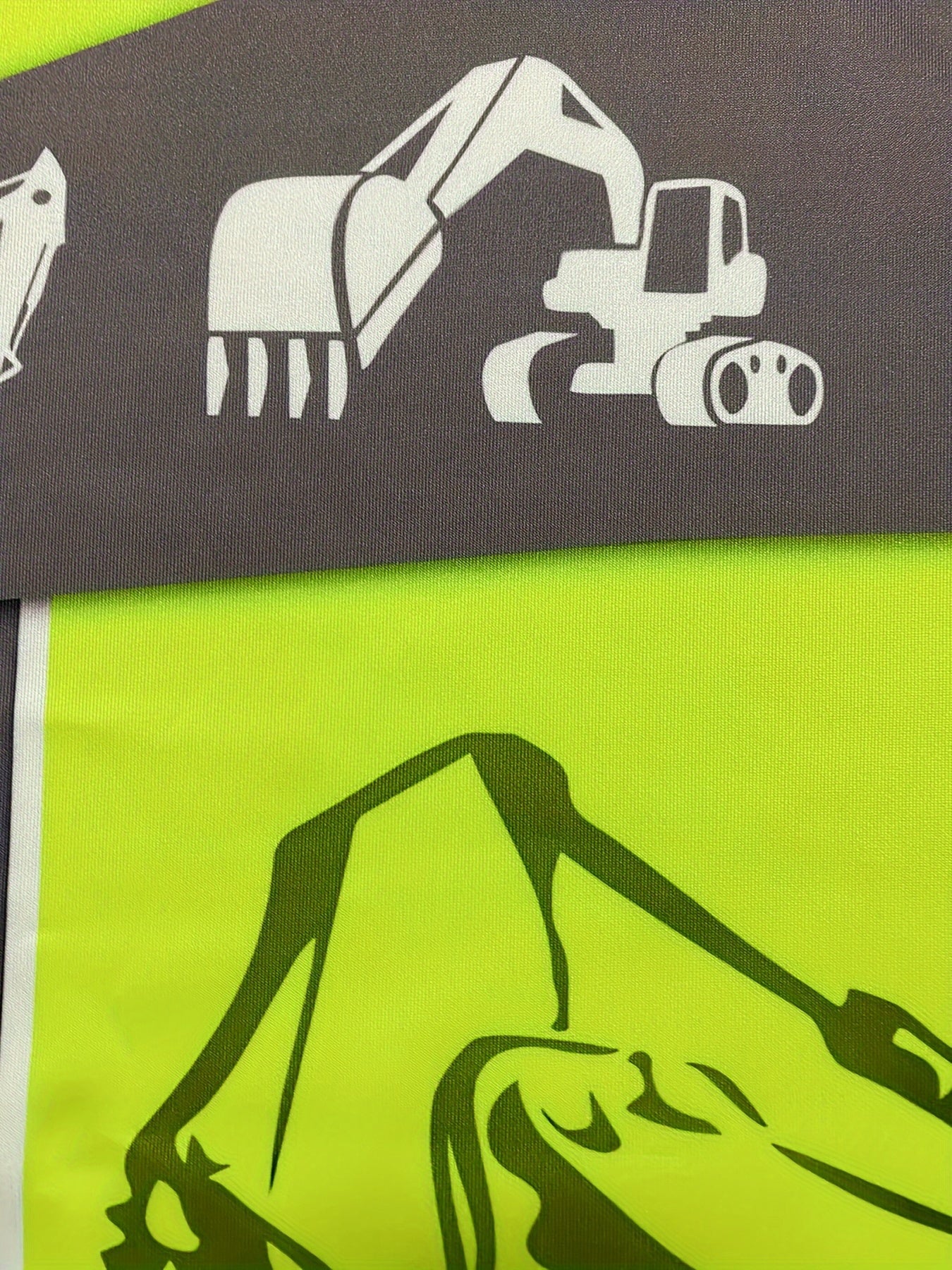 Men's Plus Size Hoodie with Excavator Print Long Sleeve Casual Knit Fall Spring