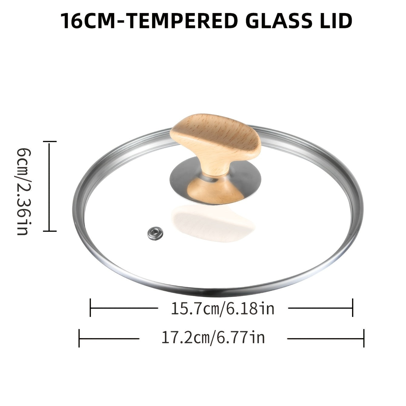 Stainless Steel Glass Pot Lid for Soup Milk and Flat Cooking Pots