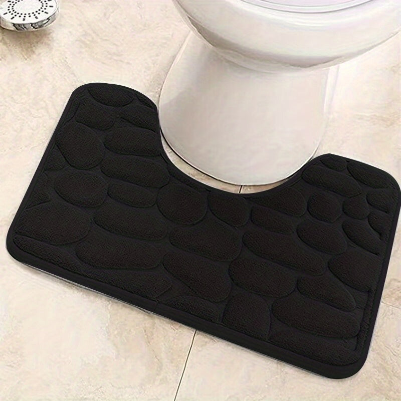 Alfombra de baño de espuma viscoelástica antideslizante, absorbente, de secado rápido, grande y suave