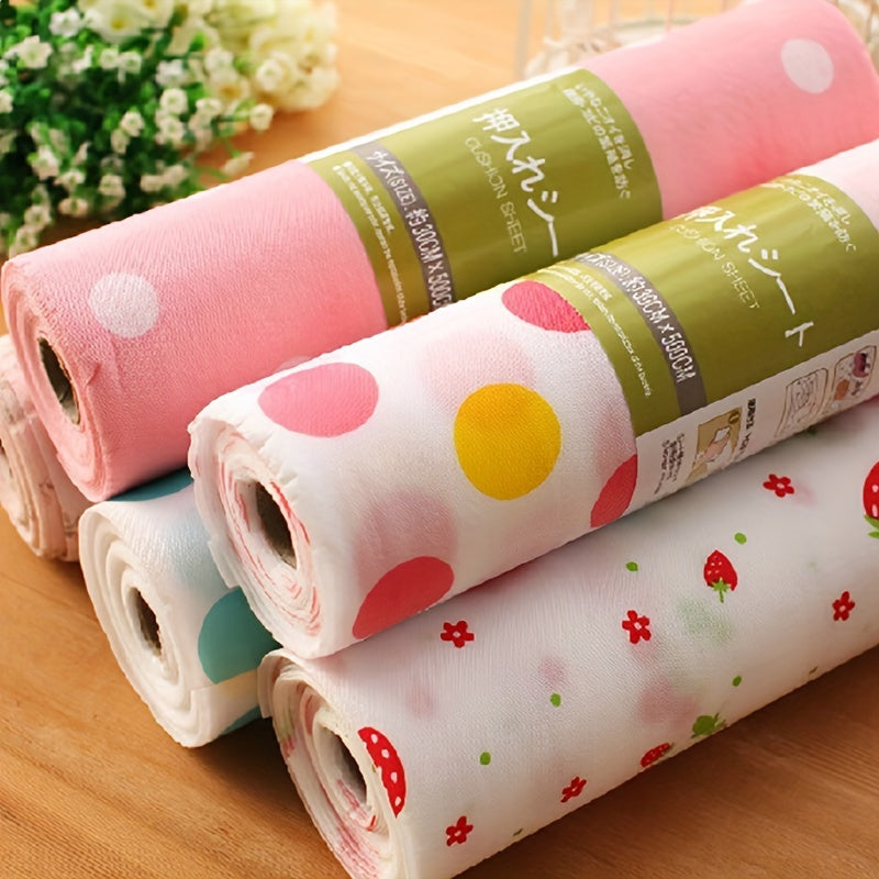 Chic bosma suv o'tkazmaydigan shkaf qoplamasi - javonlarni sirpanish, yog' va dog'lardan himoya qiladi - oshxona, hammom va yotoqxona saqlash uchun ideal