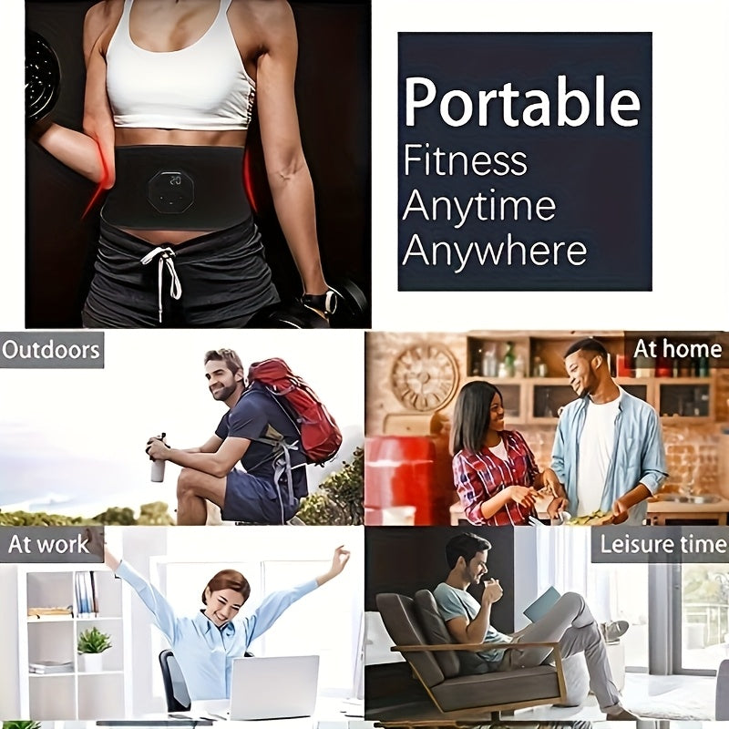 USB orqali zaryadlanadigan EMS qorin mashg'uloti va mushak stimulyatori - asosiy kuchni rivojlantirish, qorin va oyoq tonusini oshirish uchun sozlanadigan PU massaj kamar, erkaklar va ayollar uchun uy sport uskunalari, zamonaviy dizayn