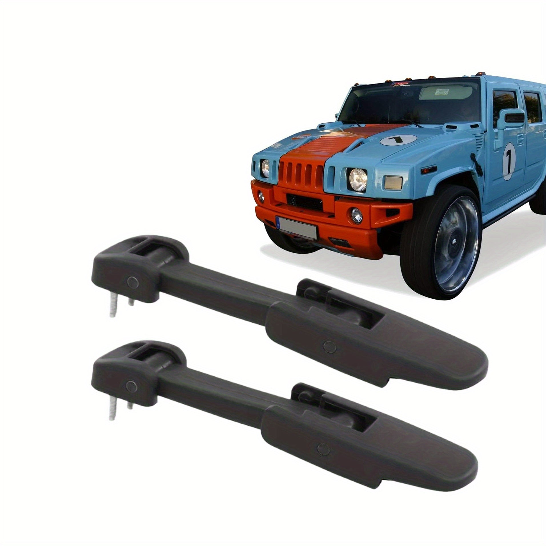 Front Hood Latch Black for SUV Truck, 2 Pack, Heavy Duty Automotive Replacement