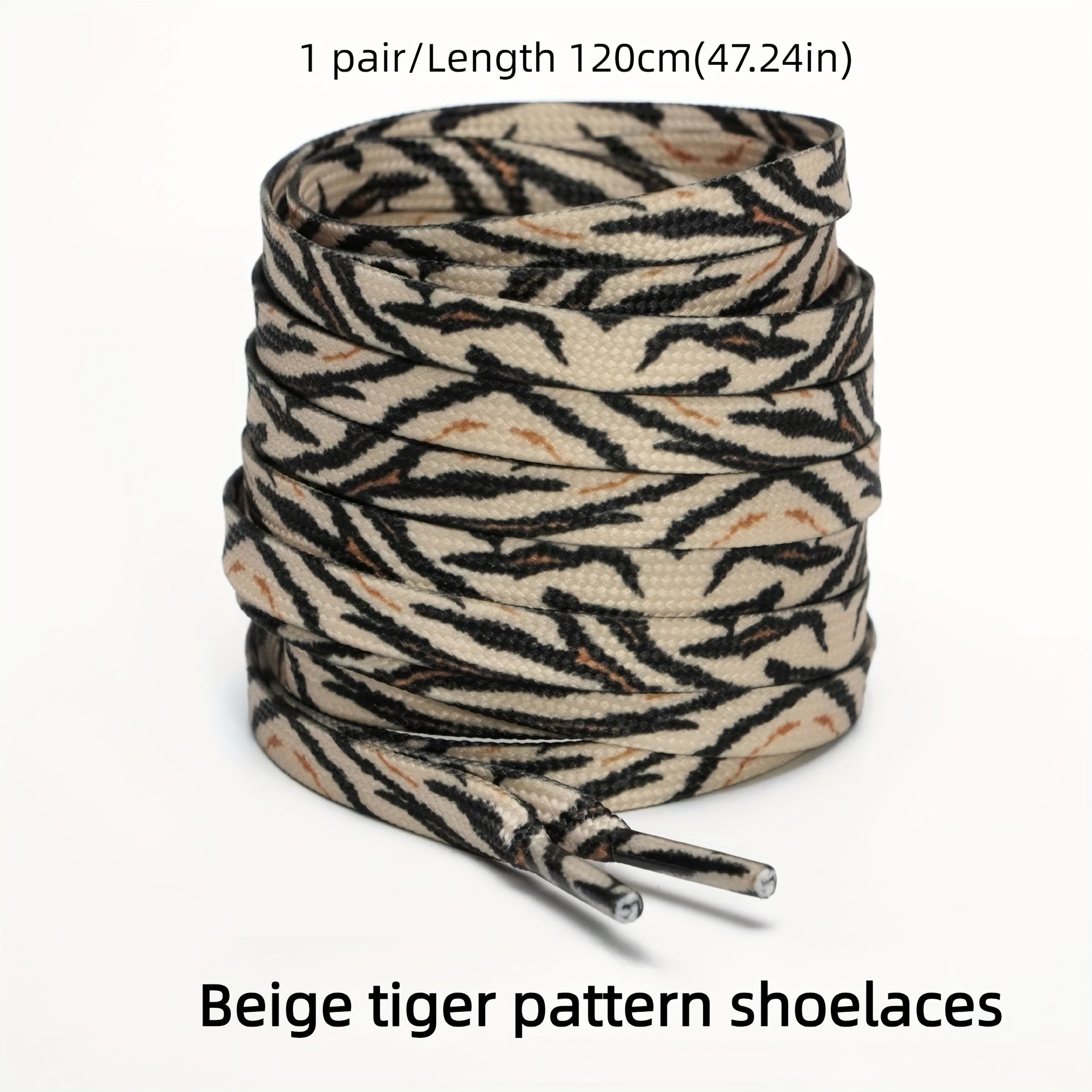 Unisex Polyester Spandex Animal Print Laces for Sneakers Casual Shoes