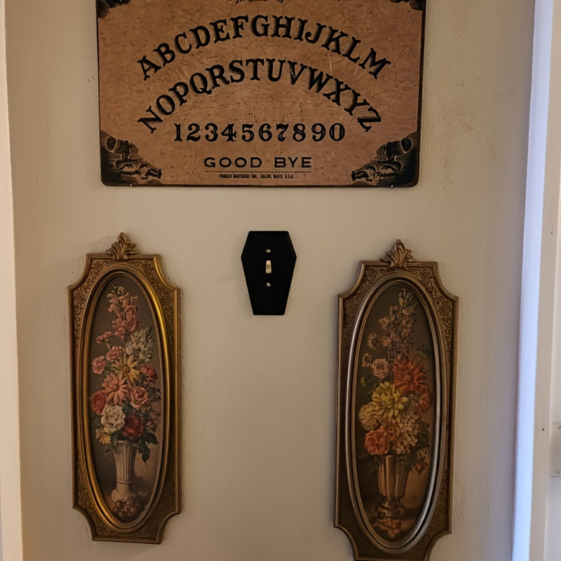 Gothic Wall Light with Black Tombstone Design for Home and Office