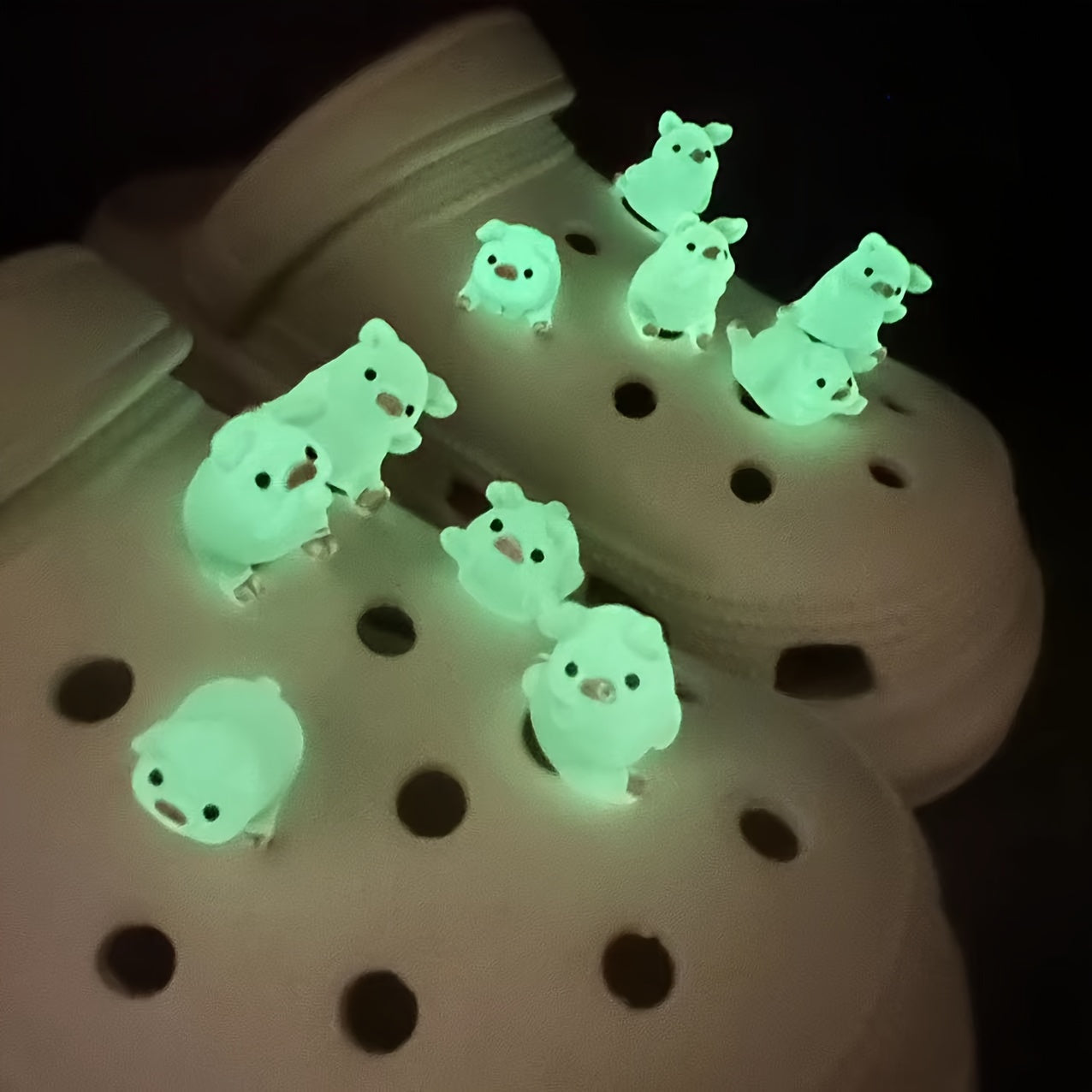 5PCS Cute Piggy Shoe Charms Set Plastic Accessories for Clogs and Sandals