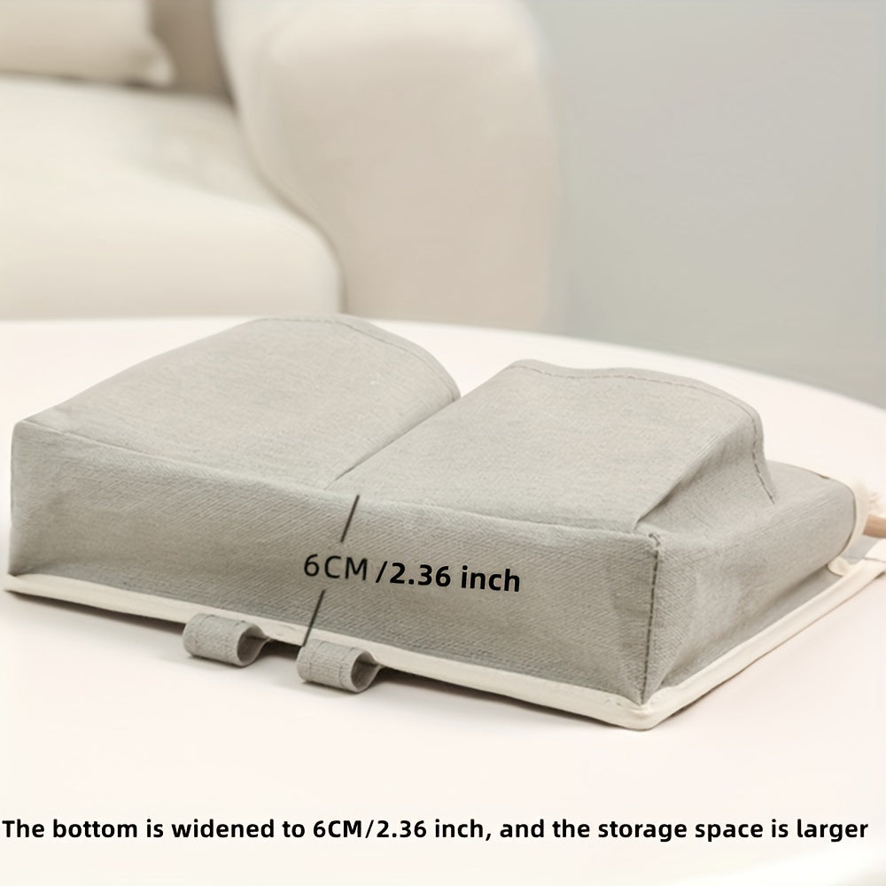 Wall-Mounted Ramie Cotton Hanging Bag for Kitchen Bathroom Closet Storage