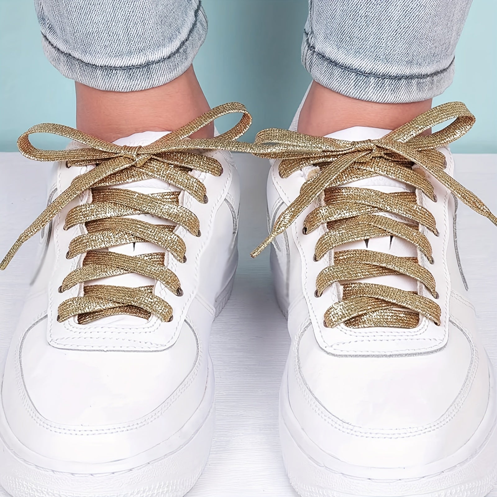 Women's Reflective Plastic Shoelaces Decorative Textured Fits Shoes Boots