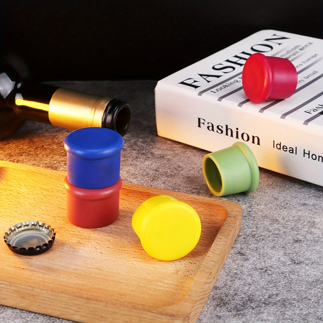 Silicone Wine Bottle Stopper Food Grade Multicolor Leak-Proof Sealed Fresh-Keeping Plug